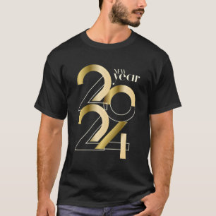 2024 Silvester Py Supplies Nye 2024 Happy New T-Shirt