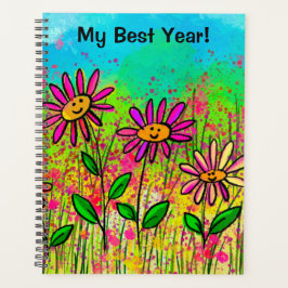 2024 Soft Cover Floral Spiral Planner Planer