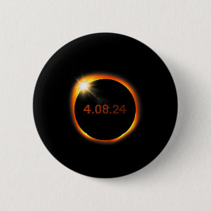 2024 Solar Eclipse American Totality Spring 4,08,2 Button