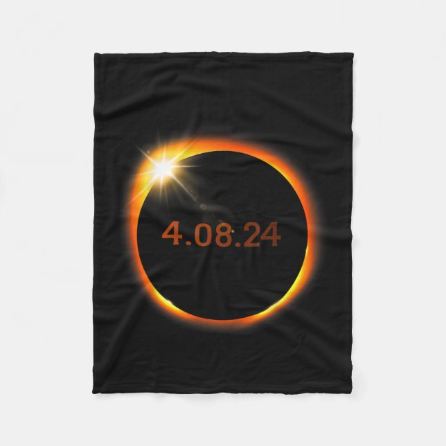 2024 Solar Eclipse American Totality Spring 4,08,2 Fleecedecke (Vorderseite)