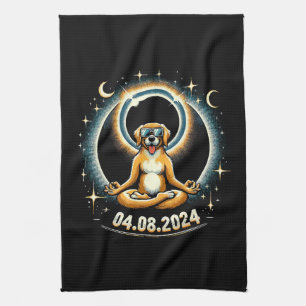 2024 Solar Eclipse Dog Geschirrtuch