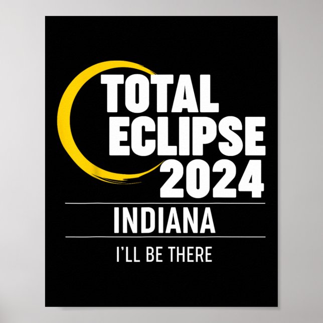 2024 Solar Eclipse Indiana Poster (Vorne)