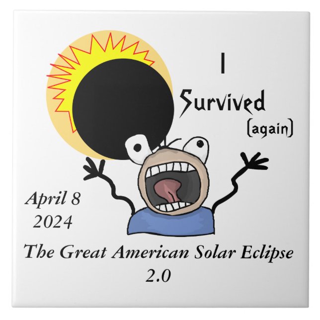 2024 Solar Eclipse Survival Edition Fliese (Vorderseite)