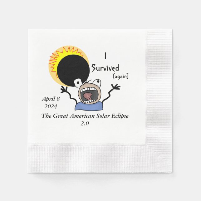2024 Solar Eclipse Survival Edition Serviette (Vorderseite)