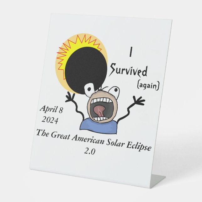 2024 Solar Eclipse Survival Edition Sockelschild (Vorderseite)