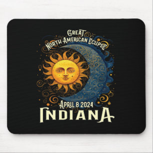 2024 Solar Eclipse Totality Celestial Event Souven Mousepad