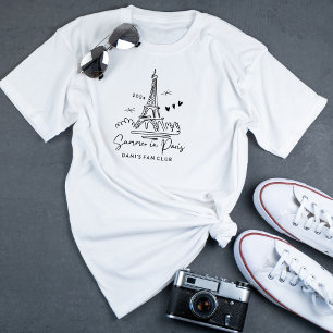 2024 Sommer in Paris Tour Eiffelturm Niedlich Cust T-Shirt