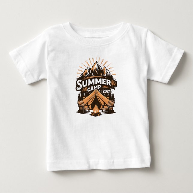 2024 Sommerlager Sommerferien Camping Matching Baby T-shirt (Vorderseite)