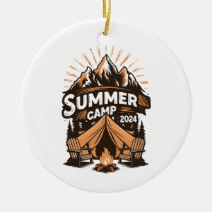 2024 Sommerlager Sommerferien Camping Matching Keramik Ornament