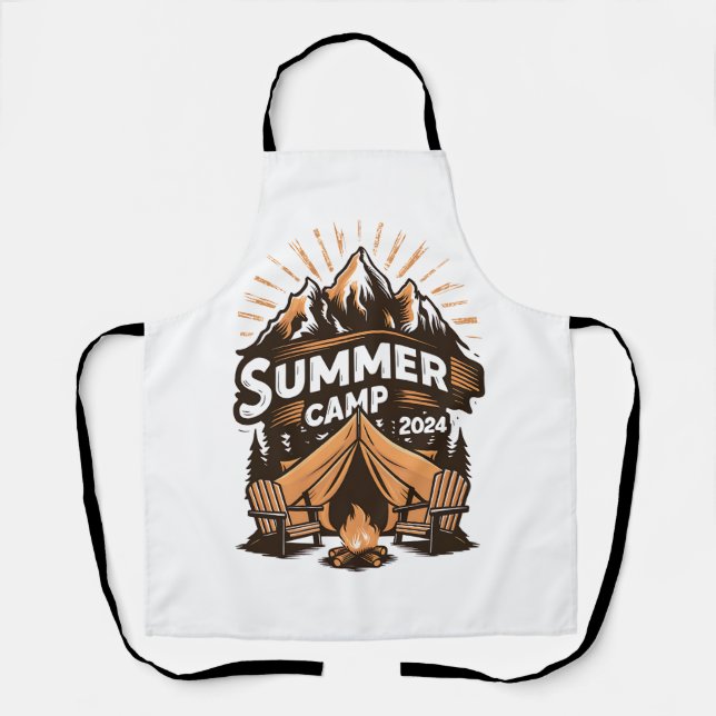 2024 Sommerlager Sommerferien Camping Matching Schürze (Vorderseite)