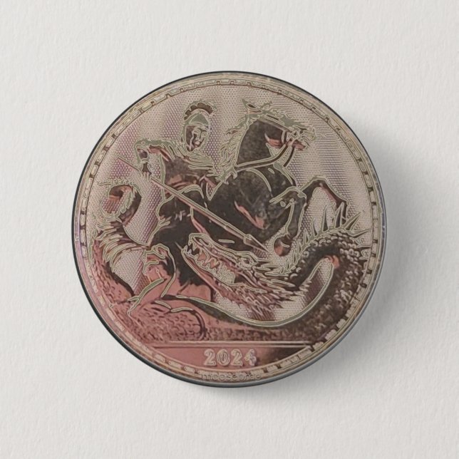 2024 St. George Slay die Drachenmünze Button (Vorderseite)