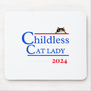 2024 T-Shirt Kinderlose Katzenlady 2024 Wähle Kama Mousepad