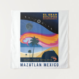 2024 Tapisserie murale totale d'Eclipse solaire Ma