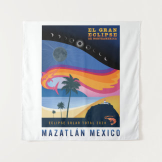 2024 Tapisserie murale totale d'Eclipse solaire Ma