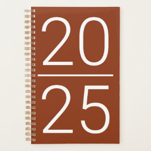 2024 Terracotta minimalistische moderne Zollnummer Planer