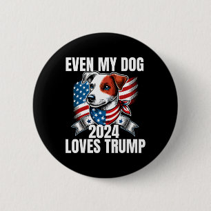 2024 Terrier Dog Usa Flag sogar meine Hunde Lieben Button