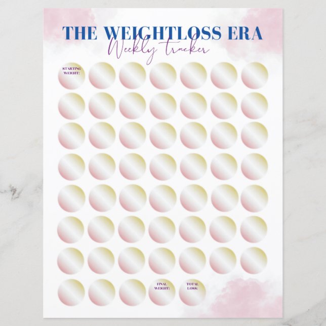 2024 The Weight Loss Era Tracker - 52 Week Tracker (Vorderseite)