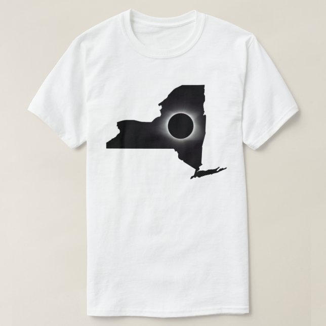 2024 Total Solar Eclipse New York T - Shirt (Design vorne)