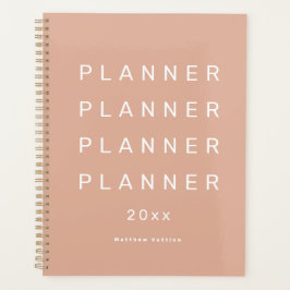 2024 Trendy Modern Light Pink Weekly Dated Planer