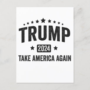 2024 Trump Amerika wieder zum Patriotischen Amerik Einladungspostkarte