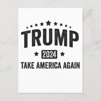 2024 Trump Amerika wieder zum Patriotischen Amerik Einladungspostkarte