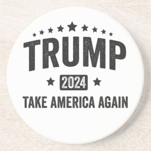 2024 Trump Amerika wieder zum Patriotischen Amerik Getränkeuntersetzer