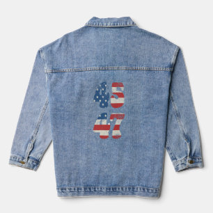 2024 Trump Amerika wieder zum Patriotischen Amerik Jeansjacke