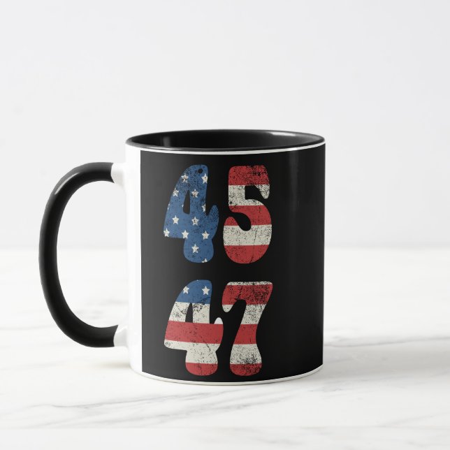 2024 Trump Amerika wieder zum Patriotischen Amerik Tasse (Links)