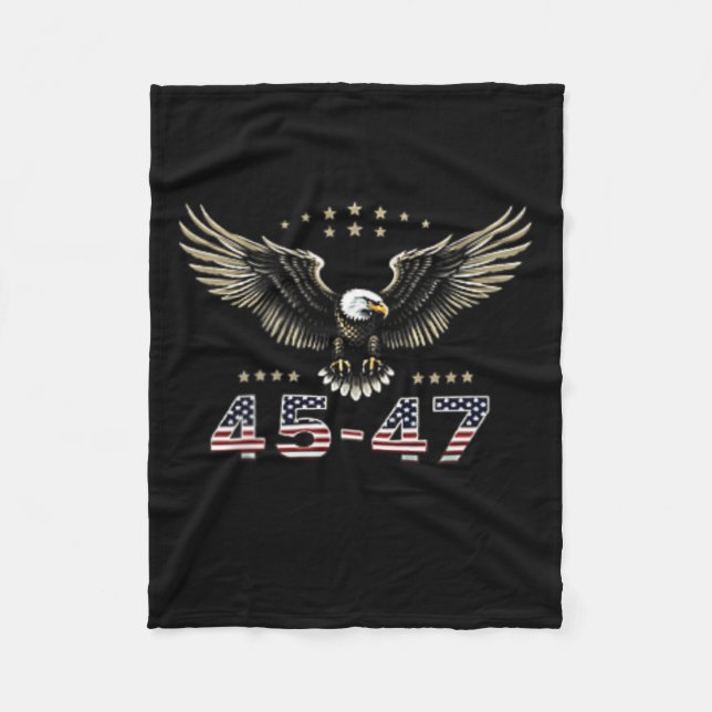 2024: Trump gewinnt an der Front der Fahne "Back W Fleecedecke (Vorderseite)