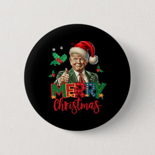 2024 Trump gewinnt Wahl Frohe Weihnachten Funny T Button
