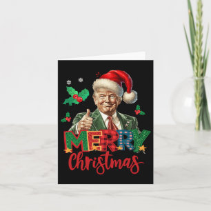 2024 Trump gewinnt Wahl Frohe Weihnachten Funny T Karte