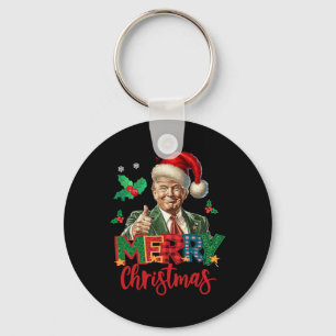 2024 Trump gewinnt Wahl Frohe Weihnachten Funny T Schlüsselanhänger