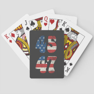 2024 Trump Holt Amerika Wieder Patriotischer Ameri Spielkarten