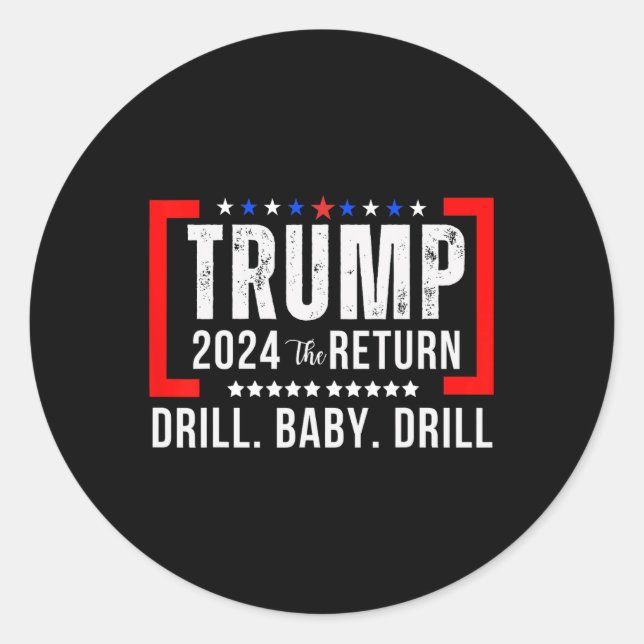 2024: Trump: Trump: Trumps leidenschaftlicher Kand Runder Aufkleber (Vorderseite)