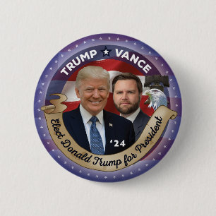 2024 Trump und Vance wählen Button