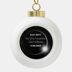 2024 und 2017 verdoppelt keramik Kugel-Ornament