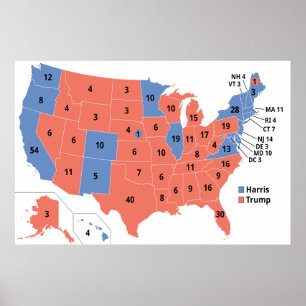 2024 Uni der US-Wahlkarte Poster