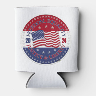 2024 USA Flag Freedom, Equality, Justice Liberty Dosenkühler
