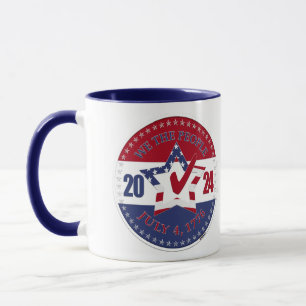 2024 USA-Flagge Wir sind das Volk Stern Häkchen Tasse
