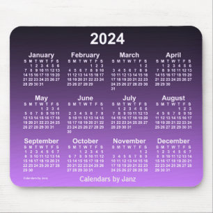 2024 Verblasster Neonkalender von Janz Mouse Pad Mousepad