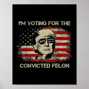 2024 Verurteilte Felon Trump 2024 Wiederwahl Präsi Poster