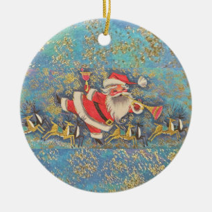 2024 Vintager Kretchman Weihnachtskarten-Ornament Keramik Ornament