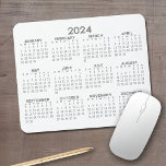 2024 Volljahresanzeigekalender - horizontal - grau Mousepad<br><div class="desc">Grau und Weiß - Ein minimaler, einfacher 12-monatiger Kalender mit einem soliden Farbhintergrund. Eine Standardsuche nach Ihrem Zuhause-Büro oder Schulfach. Die Schriftart sind einfach zu lesen und die Farben können geändert werden. — Wenn Sie den personalisierten Bereich öffnen, wird es Sie zu einem erweiterten Designbereich führen, in dem Sie die...</div>