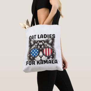 2024 Wahl Cat Ladys for Kamala lustige Politik Tasche