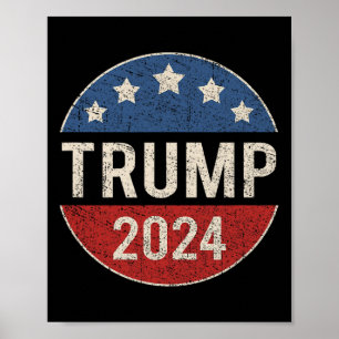2024 Wahlkampfschalter für Retro-Kampagne wählt Pr Poster