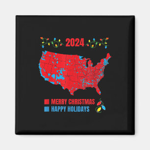 2024 Wahlplan frohe Weihnachten Trump Landslide Magnet