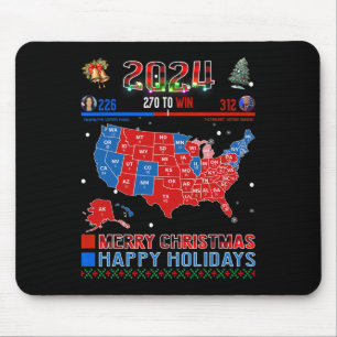 2024 Wahlplan frohe Weihnachten Trump Landslide Mousepad