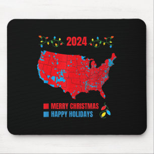 2024 Wahlplan frohe Weihnachten Trump Landslide Mousepad