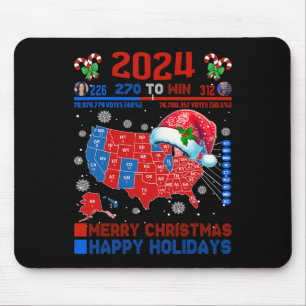 2024 Wahlplan frohe Weihnachten Trump Landslide Mousepad