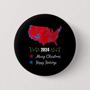 2024 Wahlplan frohe Weihnachten Trump New Presi Button